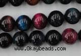 CTE594 15.5 inches 12mm round colorful tiger eye beads wholesale