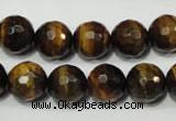 CTE754 15.5 inches 12mm faceted round yellow tiger eye beads wholesale