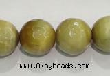 CTE906 15.5 inches 16mm faceted round golden tiger eye beads