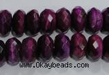 CTE982 15.5 inches 8*12mm faceted rondelle dyed red tiger eye beads