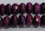 CTE983 15.5 inches 10*14mm faceted rondelle dyed red tiger eye beads