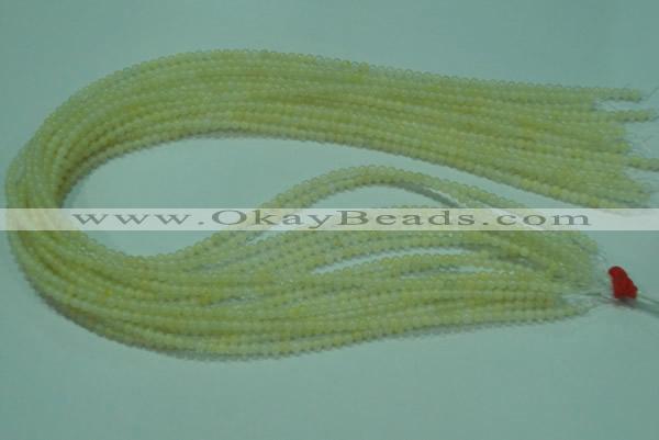 CTG05 15.5 inches 3mm round tiny yellow jade beads wholesale