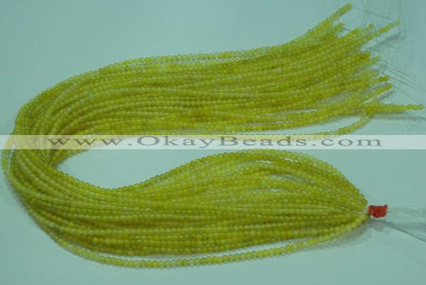 CTG06 15.5 inches 3mm round tiny yellow agate beads wholesale