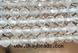 CTG1015 15.5 inches 2mm faceted round tiny white crystal beads