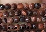 CTG1063 15.5 inches 2mm faceted round tiny red tiger eye beads