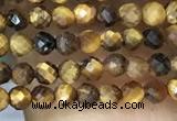 CTG1064 15.5 inches 2mm faceted round tiny yellow tiger eye beads