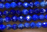 CTG1075 15.5 inches 2mm faceted round tiny lapis lazuli beads