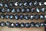 CTG1085 15.5 inches 2mm faceted round tiny hematite beads