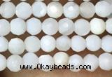 CTG1088 15.5 inches 2mm faceted round tiny mother of pearl beads