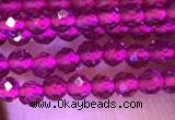 CTG1095 15.5 inches 2mm faceted round tiny quartz glass beads