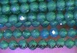 CTG1097 15.5 inches 2mm faceted round tiny quartz glass beads