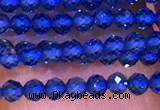 CTG1099 15.5 inches 2mm faceted round tiny quartz glass beads