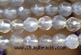 CTG1111 15.5 inches 3mm faceted round tiny grey agate beads