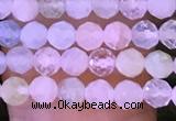 CTG1134 15.5 inches 3mm faceted round tiny morganite beads