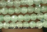 CTG1153 15.5 inches 3mm faceted round tiny green aventurine beads