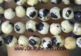 CTG1160 15.5 inches 3mm faceted round tiny dalmatian jasper beads