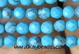 CTG1171 15.5 inches 3mm faceted round tiny turquoise beads