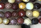 CTG1182 15.5 inches 3mm faceted round tiny mookaite gemstone beads