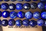 CTG1194 15.5 inches 3mm faceted round tiny dyed lapis lazuli beads