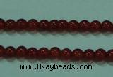 CTG12 15.5 inch 3mm round A grade tiny red agate beads wholesale