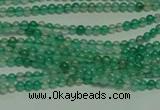 CTG122 15.5 inches 2mm round tiny green agate beads wholesale