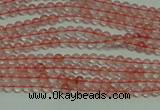 CTG124 15.5 inches 2mm round tiny cherry quartz beads wholesale