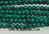 CTG131 15.5 inches 3mm round tiny synthetic malachite beads wholesale