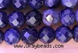 CTG1335 15.5 inches 4mm faceted round sapphire beads wholesale