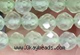 CTG1349 15.5 inches 5mm faceted round prehnite beads wholesale