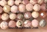 CTG1358 15.5 inches 4mm faceted round rhodochrosite beads