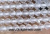 CTG1400 15.5 inches 2mm faceted round white crystal beads wholesale