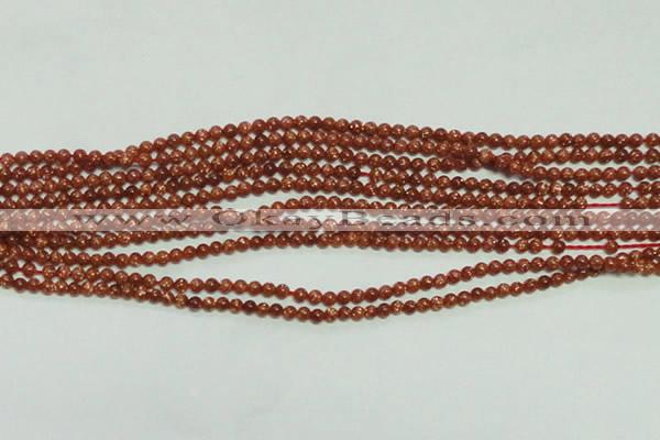 CTG142 15.5 inches 3mm round tiny goldstone beads wholesale