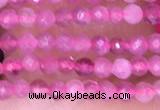 CTG1435 15.5 inches 2mm faceted round pink tourmaline beads