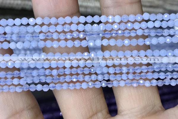 CTG1442 15.5 inches 2mm faceted round blue lace agate beads