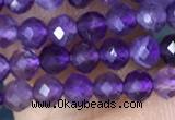 CTG1484 15.5 inches 3mm faceted round amethyst gemstone beads