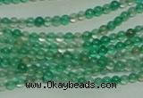 CTG152 15.5 inches 3mm round tiny green agate beads wholesale