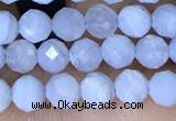 CTG1553 15.5 inches 4mm faceted round blue lace agate beads