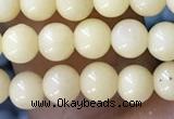 CTG1596 15.5 inches 4mm round yellow jade beads wholesale