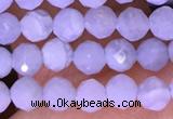 CTG1605 15.5 inches 3.8mm faceted round tiny blue lace agate beads