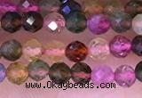 CTG1659 15.5 inches 3.5mm faceted round tiny tourmaline beads