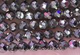 CTG1669 15.5 inches 2mm faceted round tiny pyrite beads