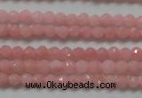 CTG203 15.5 inches 3mm faceted round tiny Chinese pink opal beads