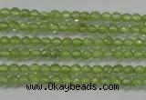 CTG206 15.5 inches 3mm faceted round tiny prehnite gemstone beads