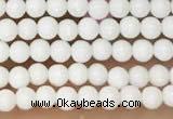 CTG2075 15 inches 2mm,3mm white porcelain beads wholesale