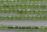 CTG210 15.5 inches 2mm faceted round tiny olive quartz beads