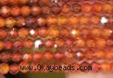 CTG2100 15 inches 2mm faceted round tiny quartz glass beads