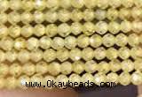 CTG2103 15 inches 2mm faceted round tiny quartz glass beads