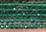 CTG2111 15 inches 2mm faceted round tiny quartz glass beads