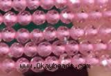 CTG2113 15 inches 2mm faceted round tiny quartz glass beads