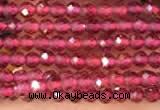 CTG2117 15 inches 2mm faceted round tiny quartz glass beads